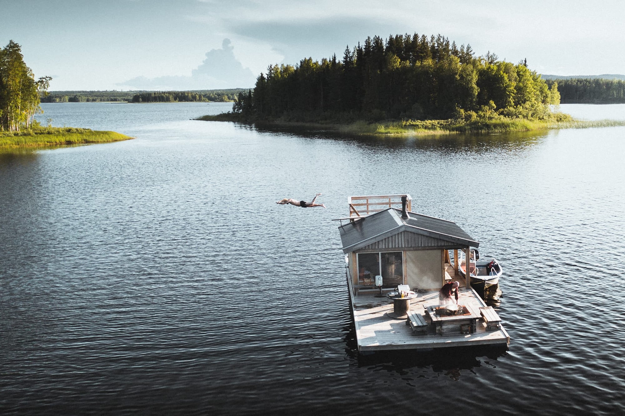 Glampingflotten i Råne Älvdal
